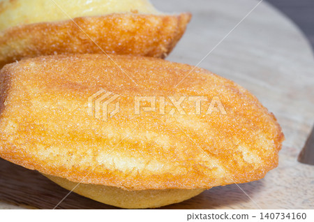 Traditional French sweets. Madeleine cookies are a sweet dessert, Close-up Traditional French sweets. Madeleine cookies are a sweet dessert, Close-up 140734160