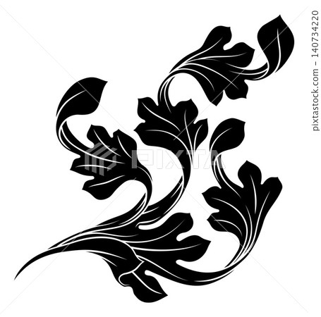 Crest Medieval Heraldic Filigree Floral Element Crest Medieval Heraldic Filigree Floral Element 140734220