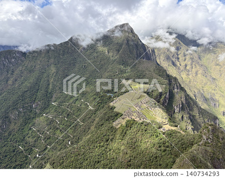 View from Huayna Picchu in Machu Picchu View from Huayna Picchu in Machu Picchu 140734293