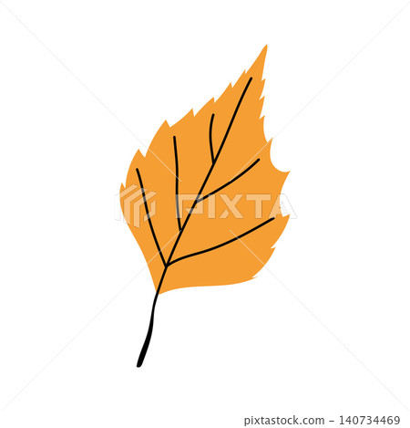 Small yellow autumn leaf vector illustration isolated on white background foliage element Small yellow autumn leaf vector illustration isolated on white background foliage element 140734469