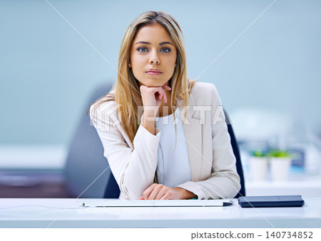Corporate, portrait and business woman at desk in office for accounting company, financial advisor or employee. Consultant, professional and female person for worker, staff or confidence in workplace Corporate, portrait and business woman at desk in office for accounting company, financial advisor or employee. Consultant, professional and female person for worker, staff or confidence in workplace 140734852