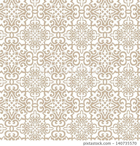 Seamless pattern in oriental style. White and gold background. Ethnic background. Geometric Moroccan Seamless Pattern. Moroccan tile,Talavera, Damask, Mediterranean ceramic Seamless pattern in oriental style. White and gold background. Ethnic background. Geometric Moroccan Seamless Pattern. Moroccan tile,Talavera, Damask, Mediterranean ceramic 140735570