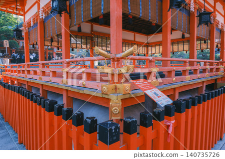 【伏見稻荷大社】京都的代表性歷史寺廟和神社景觀。 【伏見稻荷大社】京都的代表性歷史寺廟和神社景觀。 140735726