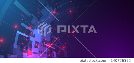 Abstract technology big data visualization for business presentations and scientific research Abstract technology big data visualization for business presentations and scientific research 140736553