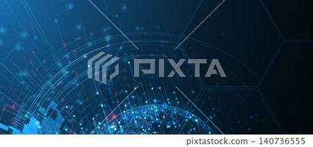 Abstract technology big data visualization for business presentations and scientific research Abstract technology big data visualization for business presentations and scientific research 140736555