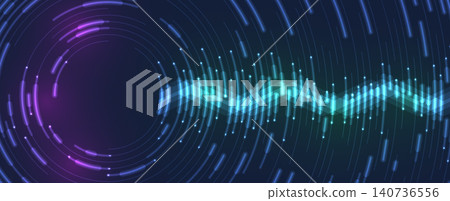 Abstract technology big data visualization for business presentations and scientific research 140736556