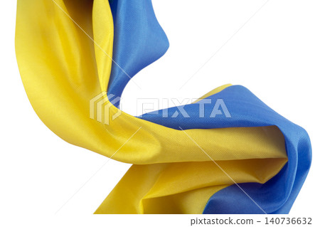 Ukraine flag isolated on white background with copy space. Ukraine flag isolated on white background with copy space. 140736632