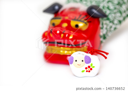 2027年新年祝福:舞獅和羊泥鈴 2027年新年祝福:舞獅和羊泥鈴 140736652