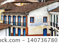 Facades of historic colonial houses 140736780