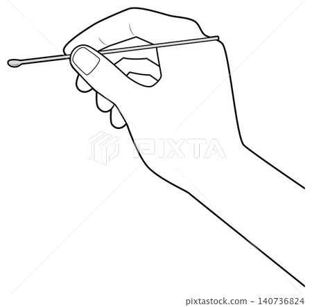 Hand holding an ear pick 140736824