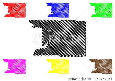 Columbia County, State of Wisconsin (U.S. county, United States of America, US) map vector illustration, scribble sketch Columbia map Columbia County, State of Wisconsin (U.S. county, United States of America, US) map vector illustration, scribble sketch Columbia map 140737231