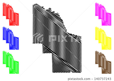 Iron County, State of Wisconsin (U.S. county, United States of America, US) map vector illustration, scribble sketch Iron map Iron County, State of Wisconsin (U.S. county, United States of America, US) map vector illustration, scribble sketch Iron map 140737243