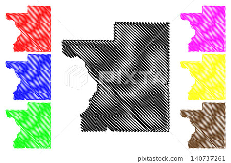 Polk County, State of Wisconsin (U.S. county, United States of America, US) map vector illustration, scribble sketch Polk map Polk County, State of Wisconsin (U.S. county, United States of America, US) map vector illustration, scribble sketch Polk map 140737261