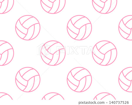 Pink volleyball repeating pattern background - Sports/ball game image Pink volleyball repeating pattern background - Sports/ball game image 140737526