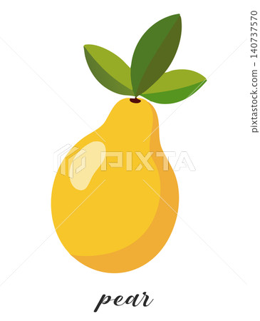 Illustration of pear isolated on white background. Summer fruit. Illustration of pear isolated on white background. Summer fruit. 140737570
