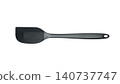 culinary black silicone spatula on white background 140737747