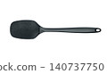 black silicone spoon for kitchen on white background 140737750
