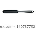 spatula narrow silicone black on white background 140737752