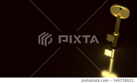 Golden Key Unlocking Prosperity And Financial Freedom 3d render. Golden Key Unlocking Prosperity And Financial Freedom 3d render. 140738022