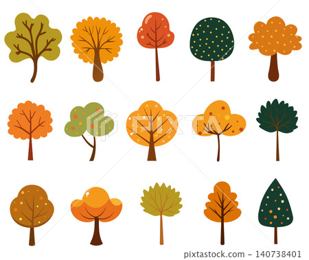 set of colorful leaves set of colorful leaves 140738401