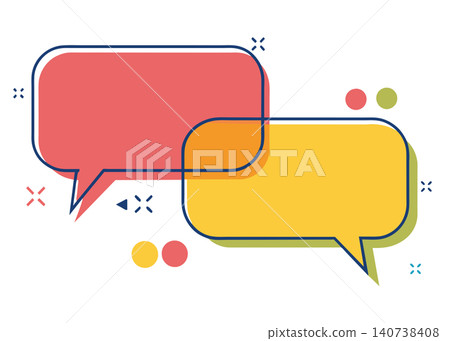 vector set of stickers of speech bubbles vector set of stickers of speech bubbles 140738408