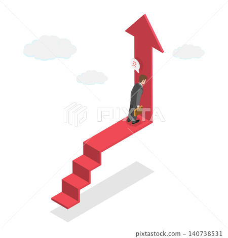 3D Isometric Flat Illustration of Dead End, Big Mistake and Wrong Decision 3D Isometric Flat Illustration of Dead End, Big Mistake and Wrong Decision 140738531