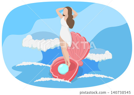 3D Isometric Flat Illustration of Aphrodite, Greek Goddess Linking To Love, Beauty, Pleasure, Passion, And Procreation 3D Isometric Flat Illustration of Aphrodite, Greek Goddess Linking To Love, Beauty, Pleasure, Passion, And Procreation 140738545