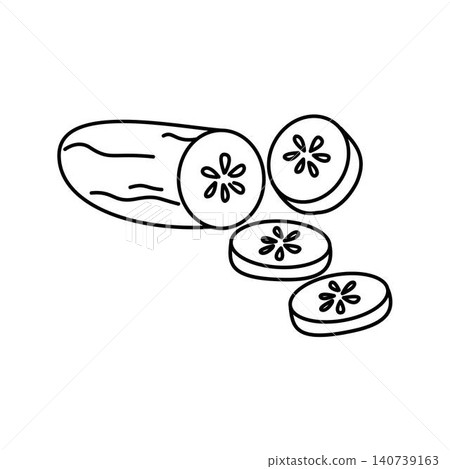 cucumber fruit drawing 140739163