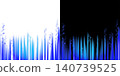 Blue light beam and sparkle, transparent background, decorative light effect material. 140739525