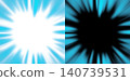 Cyan radial light, transparent background, decorative light effect material. 140739531