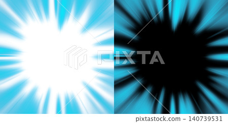 Cyan radial light, transparent background, decorative light effect material. Cyan radial light, transparent background, decorative light effect material. 140739531