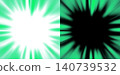 Green radial light, transparent background, decorative light effect material. 140739532