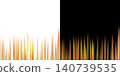 Orange vertical light streaks, transparent background, decorative light effect material. 140739535