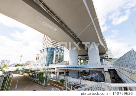 Around Maiko Station, under the Akashi Kaikyo Bridge overpass Around Maiko Station, under the Akashi Kaikyo Bridge overpass 140739626