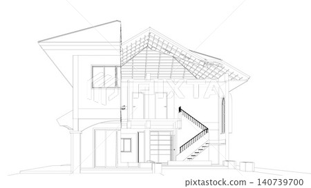 3D illustration of building structure 3D illustration of building structure 140739700