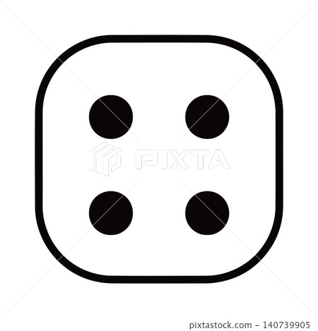 帶有數字 4 圖示的骰子(向量圖) 帶有數字 4 圖示的骰子(向量圖) 140739905