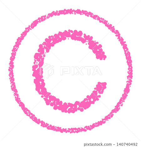 Crayon-style hand-drawn stamp-style icon: Coin (C) Crayon-style hand-drawn stamp-style icon: Coin (C) 140740492