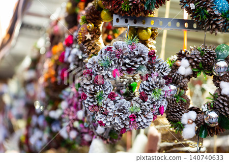 View of Christmas decorations 140740633