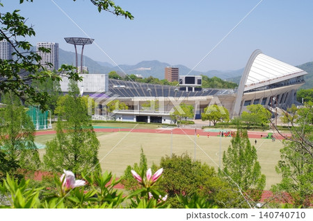 Views of the sports facilities in the wide-area park Views of the sports facilities in the wide-area park 140740710