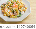 Colorful macaroni salad 140740864