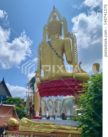 泰國玉佛寺（Wat Phra Kaew）外的臥佛像背面。 140741378