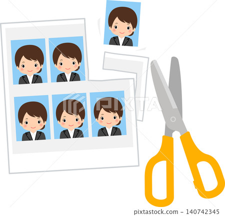 Detached passport photo Detached passport photo 140742345