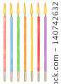 Colorful candle illustration 140742632