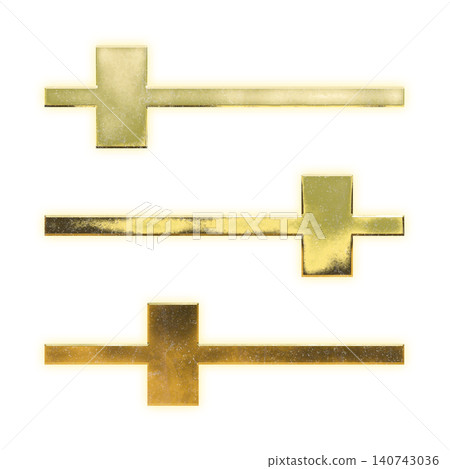 金色滑桿圖標,帶透明通道 金色滑桿圖標,帶透明通道 140743036