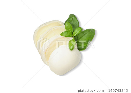 Mozzarella cheese with basil leaves for cooking, PNG Mozzarella cheese with basil leaves for cooking, PNG 140743243