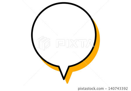 Simple circular speech bubble illustration (copy space) Simple circular speech bubble illustration (copy space) 140743392