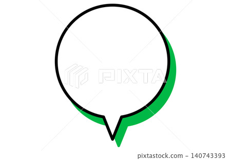 Simple circular speech bubble illustration (copy space) Simple circular speech bubble illustration (copy space) 140743393