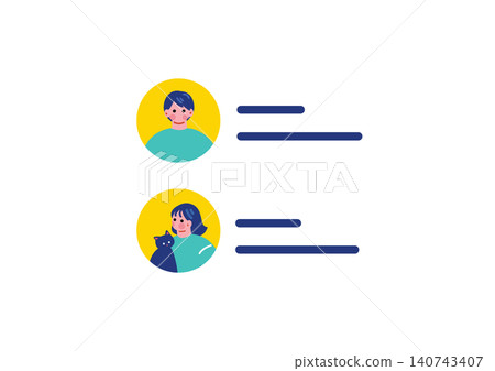 Illustration for a social media profile icon 140743407