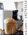 Slightly sweet soy milk bread baked in a home bread maker (1 loaf) 140743418