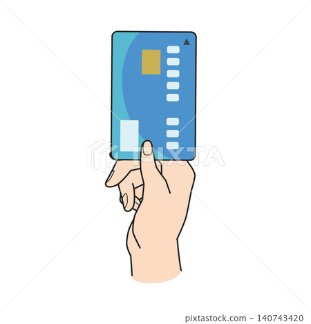 Right hand inserting the card Right hand inserting the card 140743420